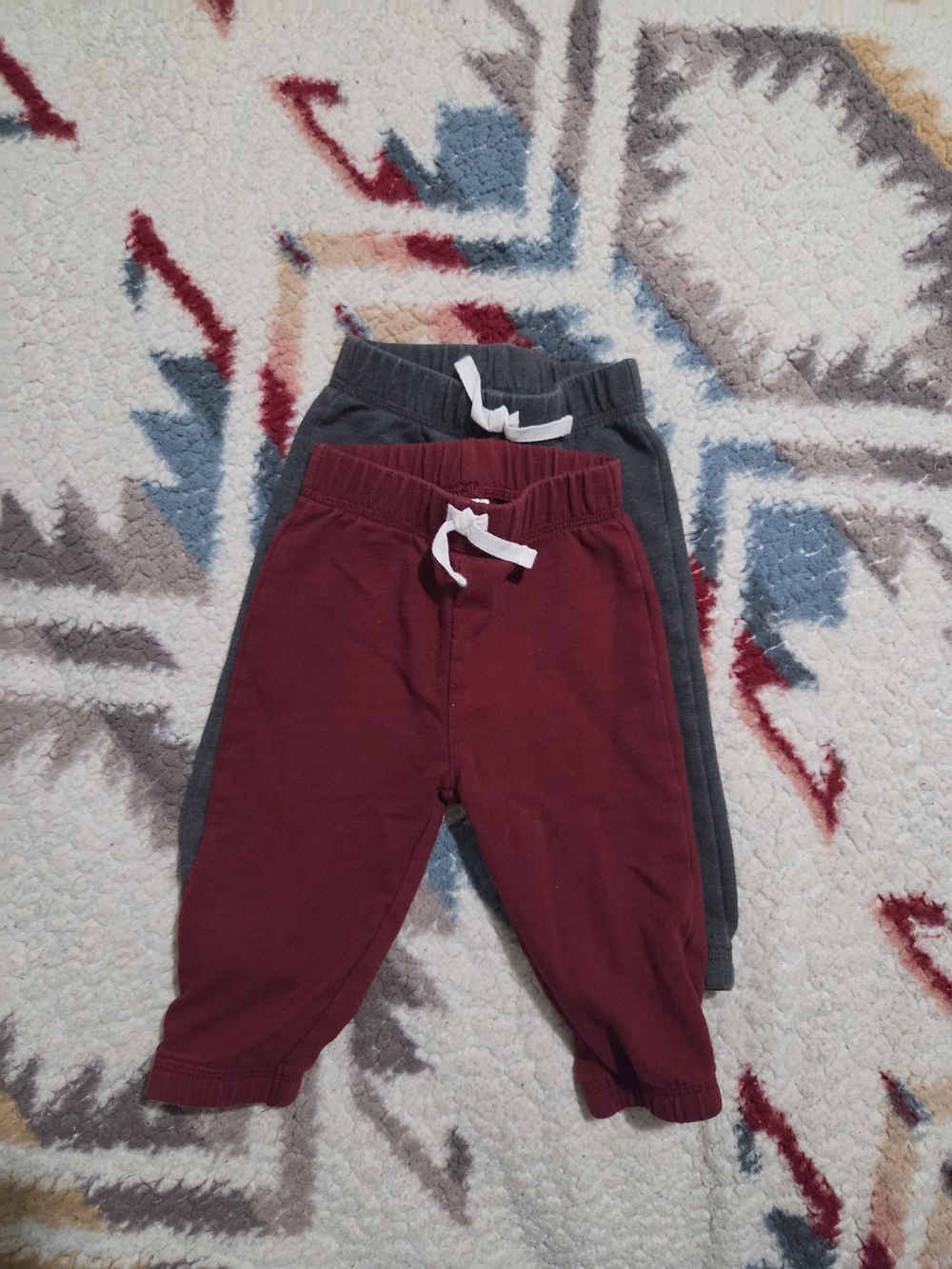 2 Cat & Jack fleece infant joggers size 3m-6m